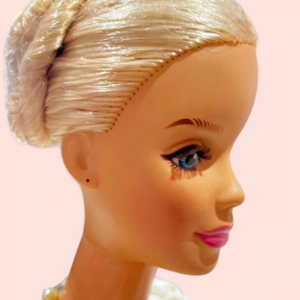 Barbie doll my size with Cream princess dress